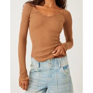 Free People We The Free Passing Thru Layering Top in Oiled Oak